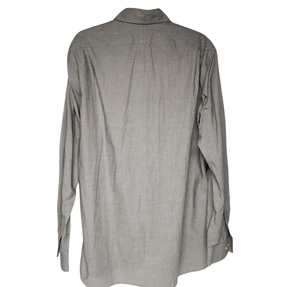 Polo by Ralph Lauren‎ Regent Custom Men's Gray Button Down Poplin Shirt 17/43
